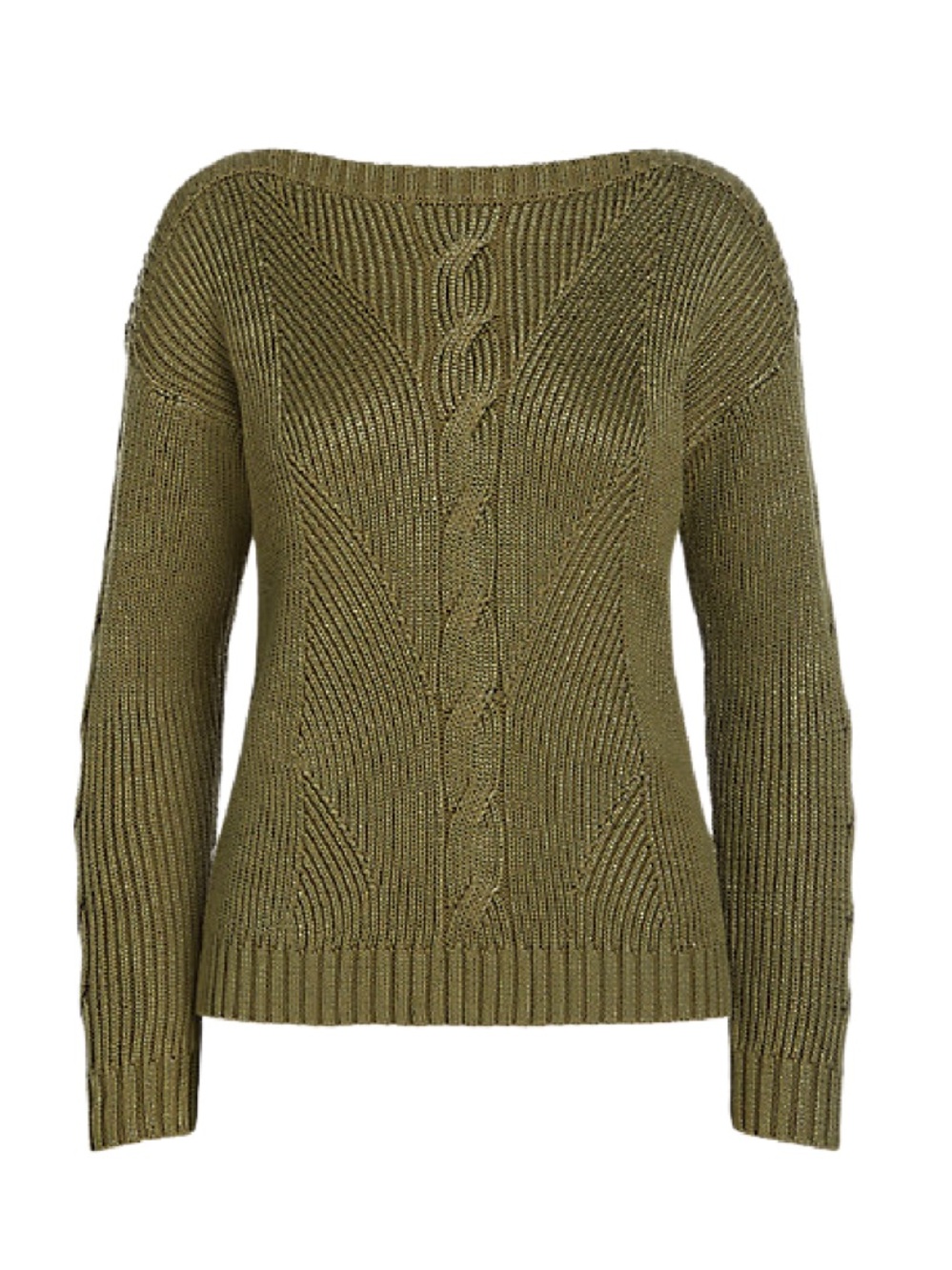 Lauren Ralph Lauren Olive Green Cable Knit Sweater XS